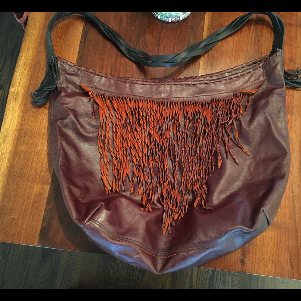 Bespoke leather shoulder bag. One of a kind